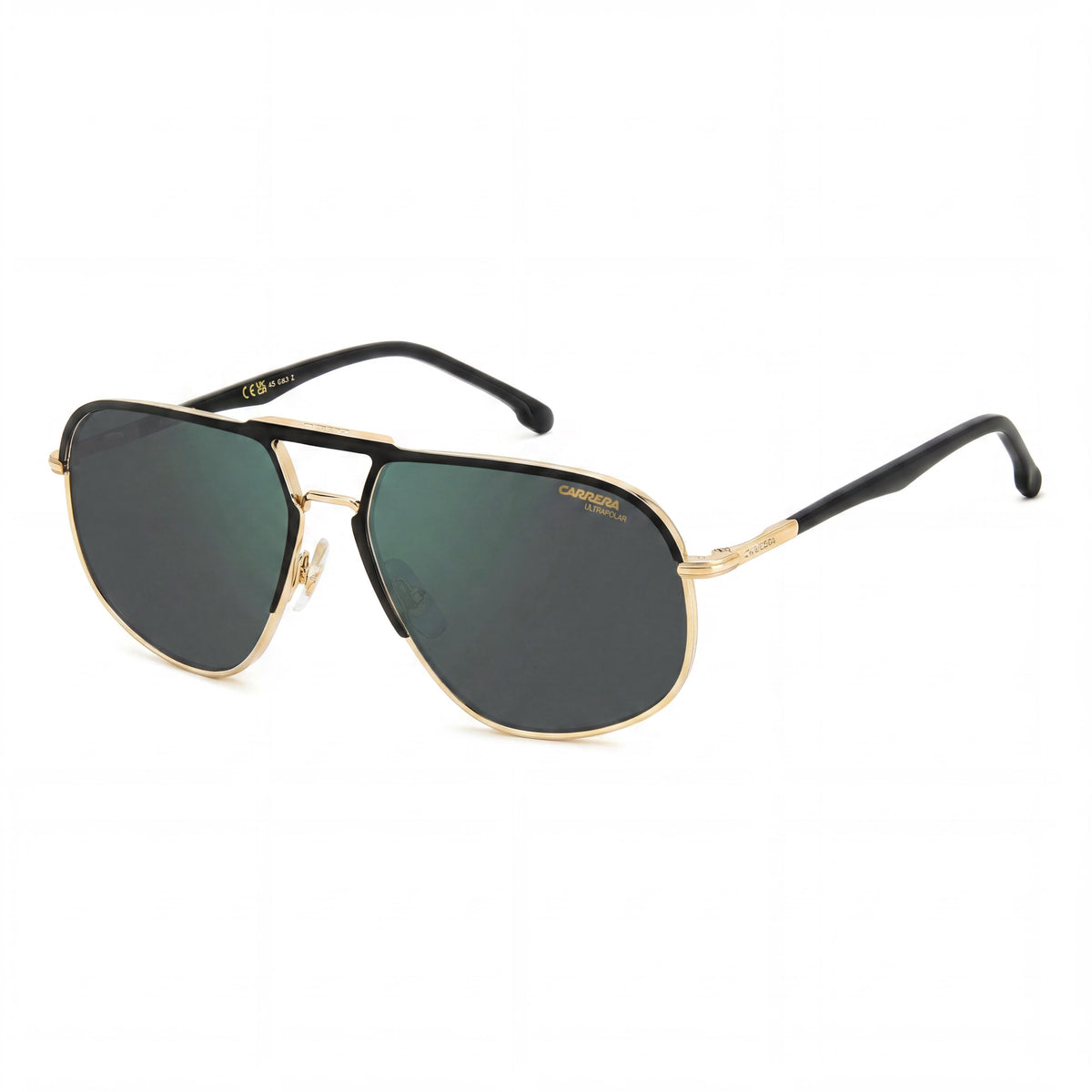 Carrera 318/S Black Gold Aviator Sunglasses for Men, 60mm, Photo 1