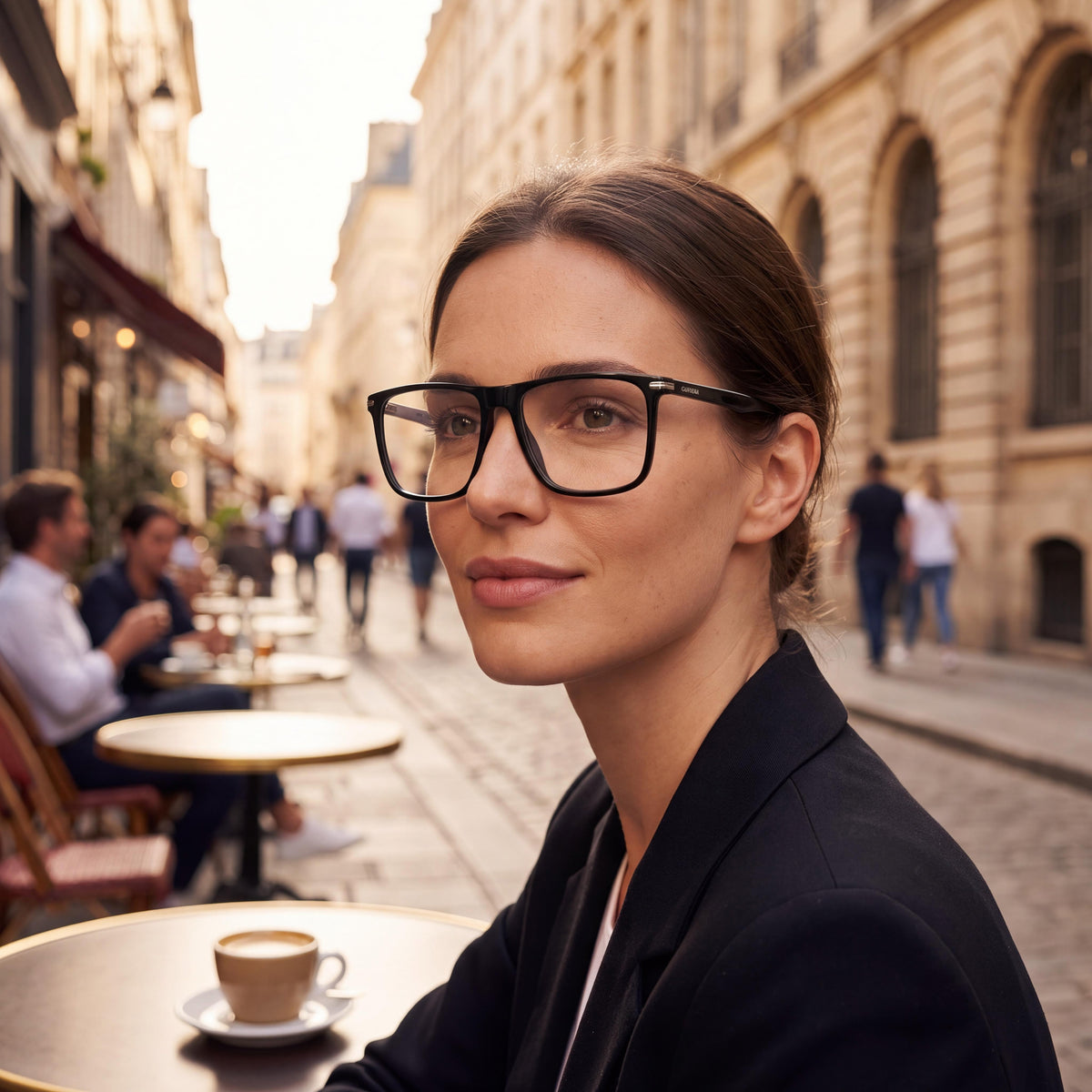 Carrera 319 Black Square Eyeglasses for Women, 56mm, Photo 4