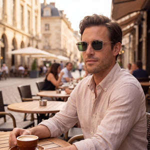 Carrera 328/S Beige Sunglasses Men — lifestyle wear, rooftop evenings and sunset hours