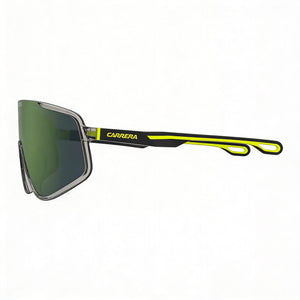 Carrera 4017/S Shield Sunglasses Men — side view, Non-Polarized Green Mirror lens