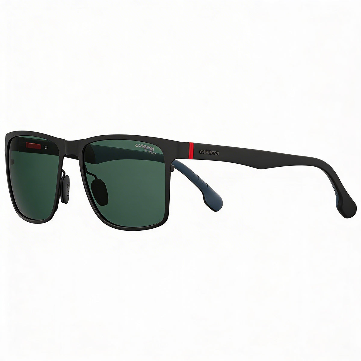 Carrera 8026/S Matte Black/Green Rectangle Sunglasses Unisex, 57mm, Photo 3