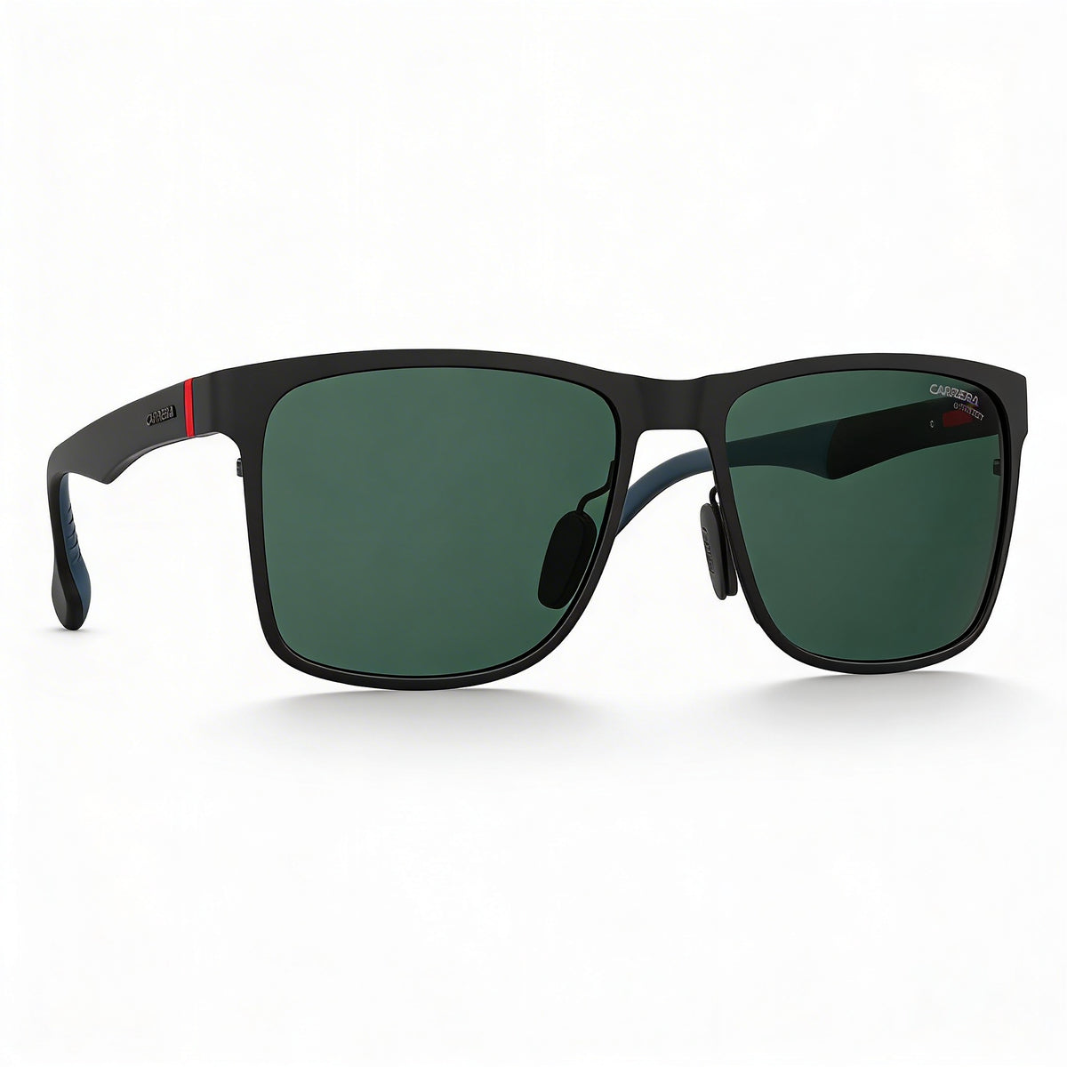 Carrera 8026/S Matte Black, Green Square Sunglasses Unisex, 57mm, Photo 2