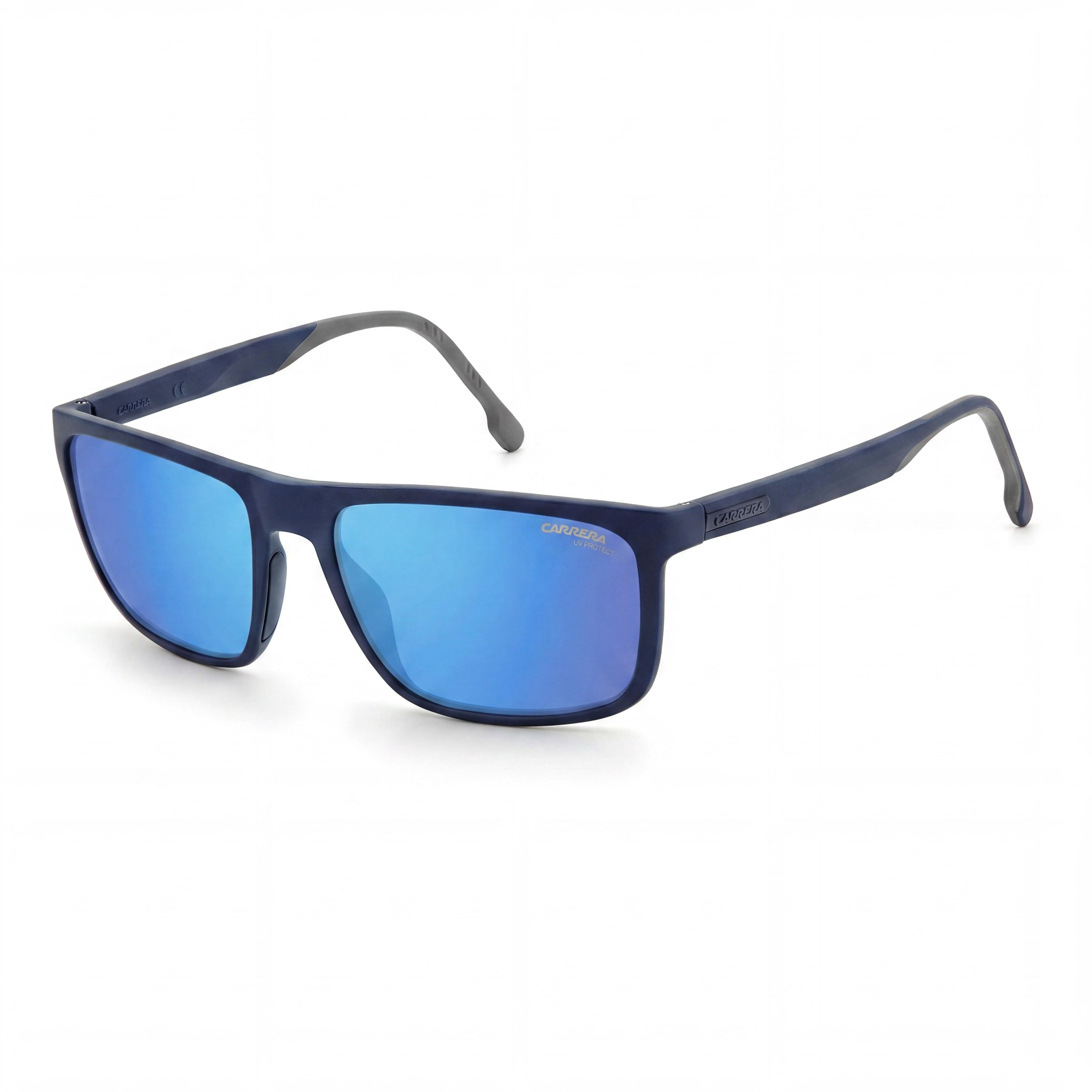 Carrera 8047/S Blue Rectangle Mirrored Sunglasses Unisex, 58mm, Photo 1