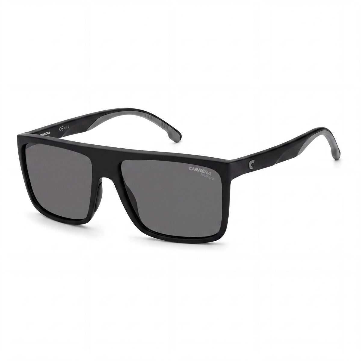Gafas de sol rectangulares unisex Carrera 8055/S negro mate/gris, 58mm, Photo 1