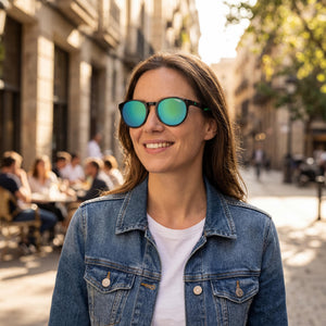Carrera 8056/S Round Sunglasses for Unisex — interior view, Non-Polarized lens detail