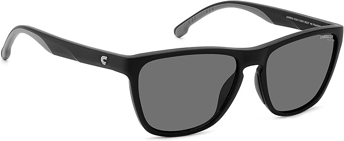 Carrera 8058/S 003 Square Sunglasses Unisex — side view, Polarized Grey lens