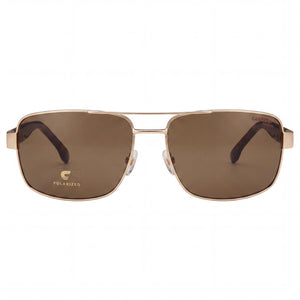 Carrera 8063/S Rectangle Sunglasses for Women — front view, Stainless Steel frame