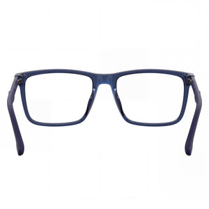 Carrera 8839 Rectangle Eyeglasses Unisex — side view, Blue Composite temples