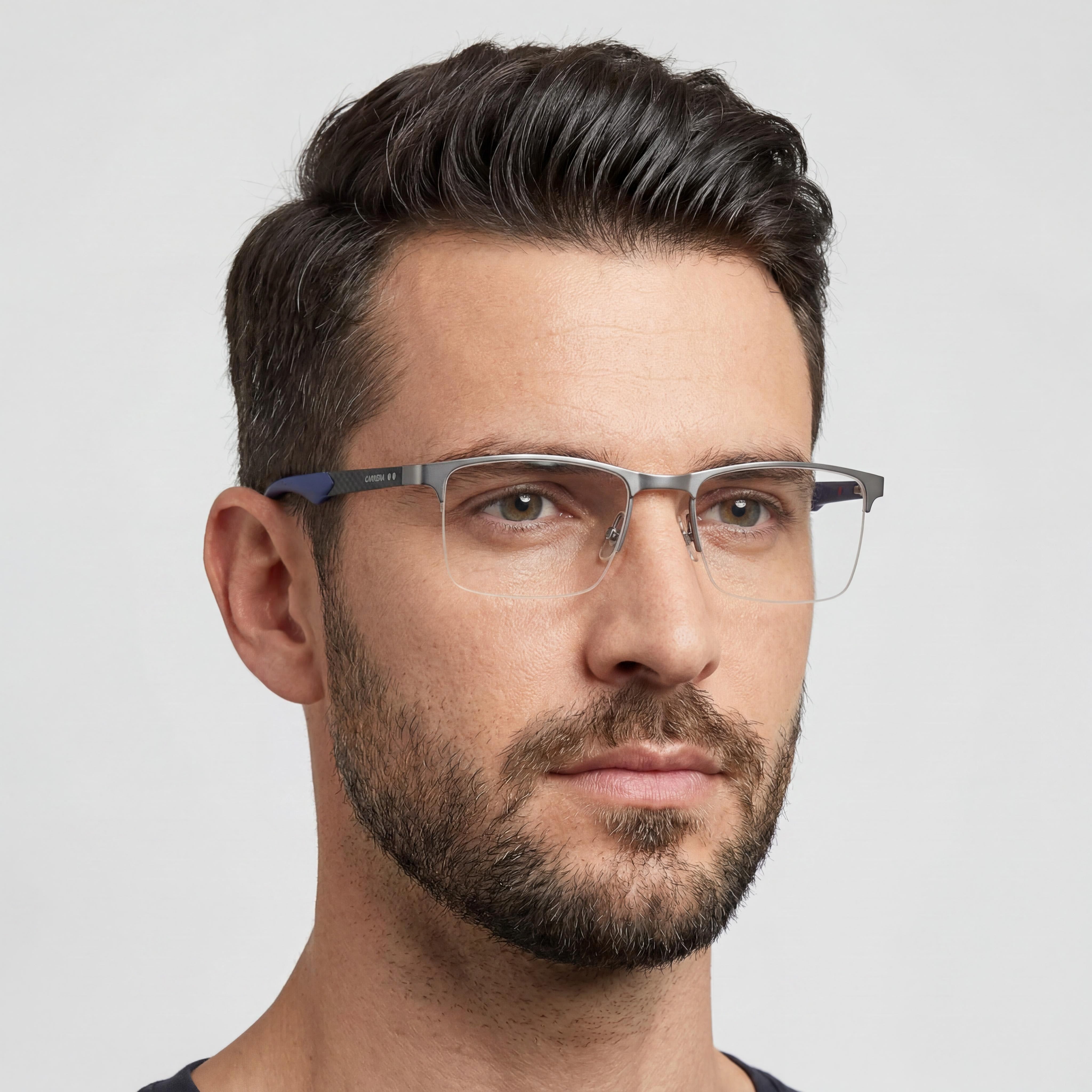 Gafas Cuadradas Negras Carrera 8846 para Hombre, Acero Aleado 56mm, Photo 5