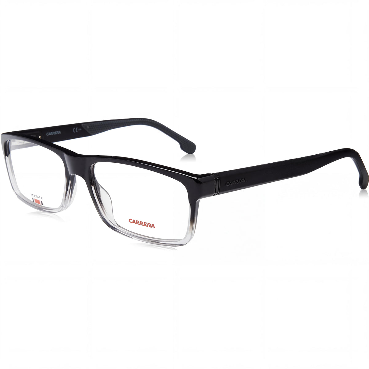 Carrera 8852 Black Grey Rectangle Eyeglasses Unisex, 57mm, Photo 1