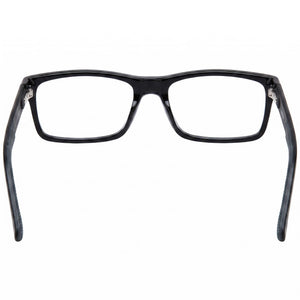 Carrera 8852 Rectangle Eyeglasses Unisex — side view, Black Grey Acetate temples