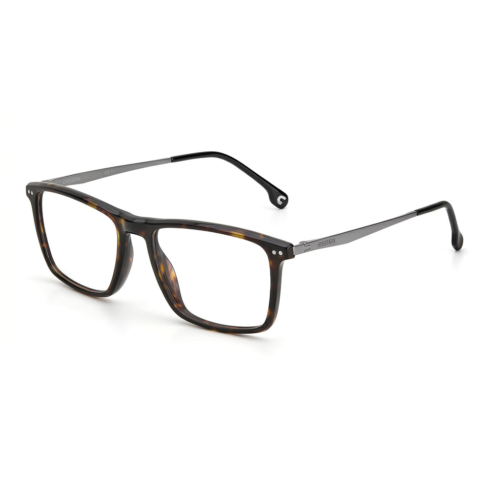 Carrera 8866 Havana Rectangle Eyeglasses for Men, Acetate (Front), Titanium (Temples) frame