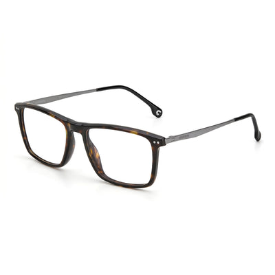 Carrera 8866 Havana Rectangle Eyeglasses for Men, Acetate (Front), Titanium (Temples) frame