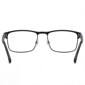 Carrera 8884 Rectangle Eyeglasses Unisex — side view, Black Blue Alloy Steel temples