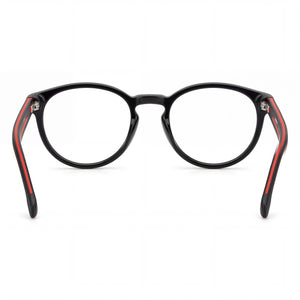 Carrera 8886 Rectangle Eyeglasses Men — side view, Black Red Gold Injection/Propionate temples