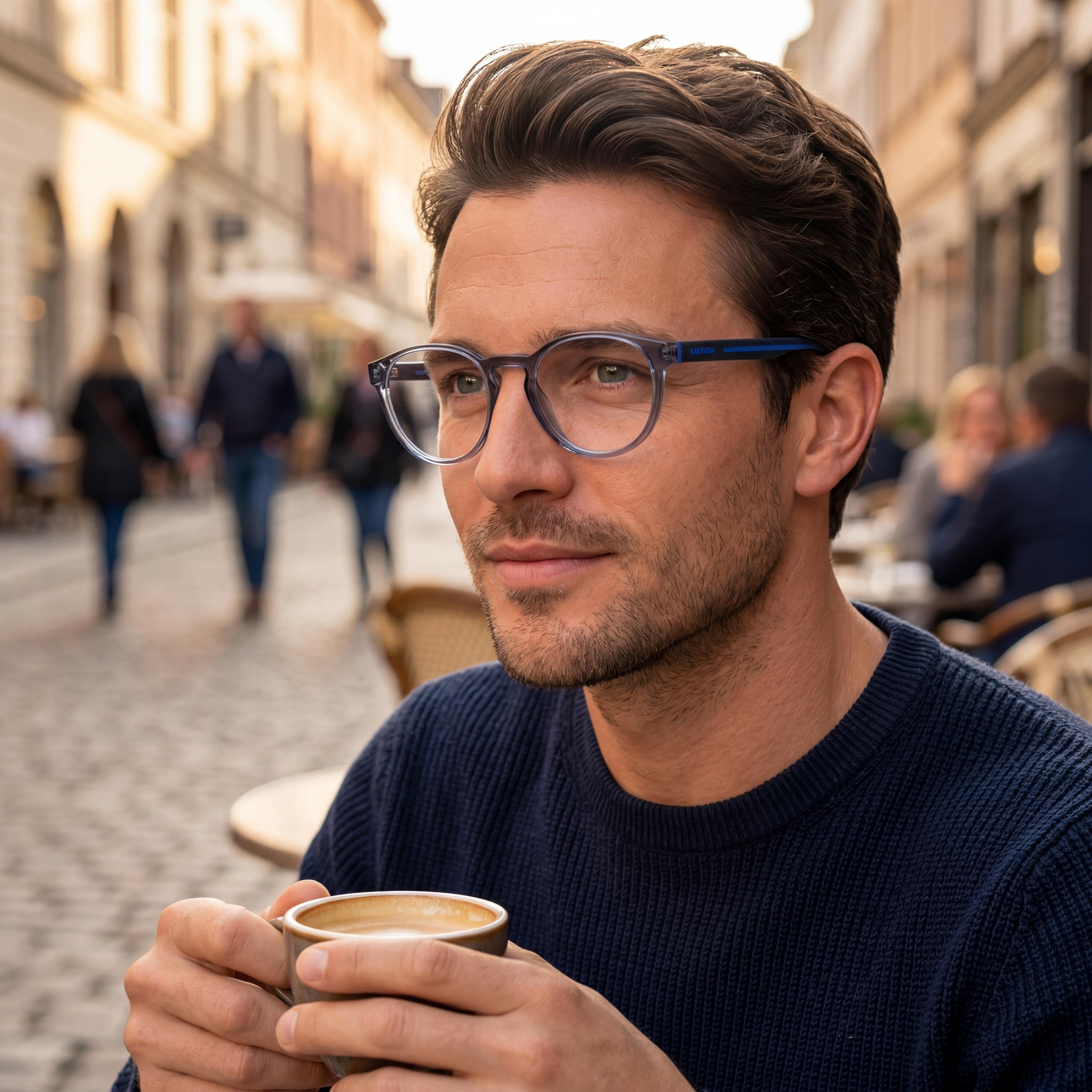 Carrera 8886 Gafas redondas azules para hombre, poliamida de 50 mm, Photo 6