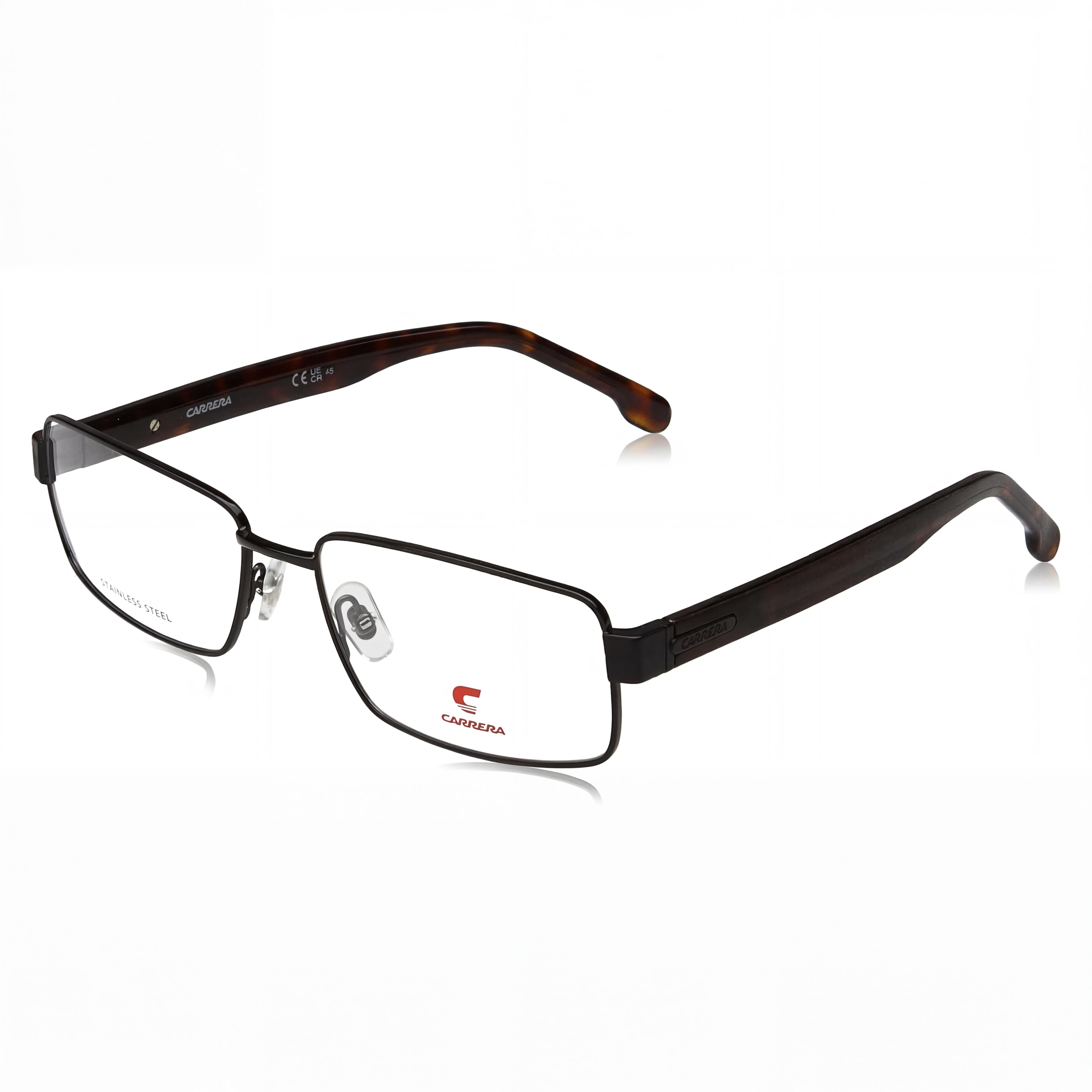 Carrera 8887 Black Square Unisex Eyeglasses, Alloy Steel 57mm, Photo 1