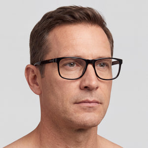 Carrera 8889 Rectangle Eyeglasses for Men — interior view, Polycarbonate demo lenses