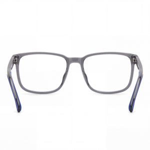 Carrera 8894 Rectangle Eyeglasses Unisex — side view, Grey Blue Polyamide temples
