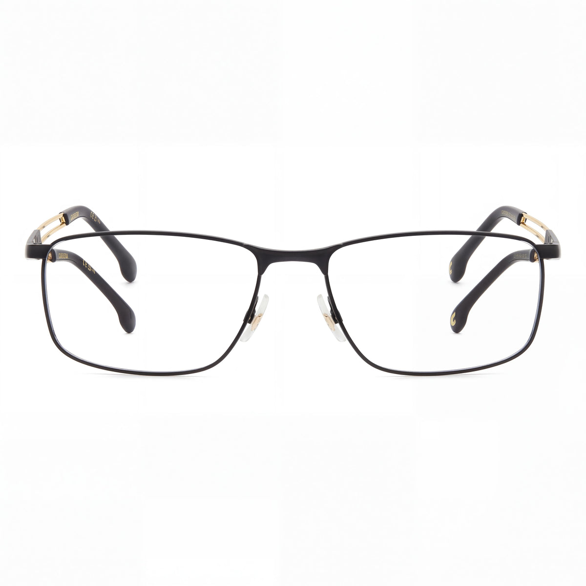 Carrera 8900 Matte Black Gold Rectangle Eyeglasses Unisex, 55mm, Photo 2