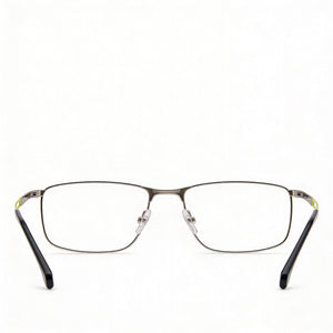 Carrera 8900 Rectangle Eyeglasses Unisex — side view, Silver temples