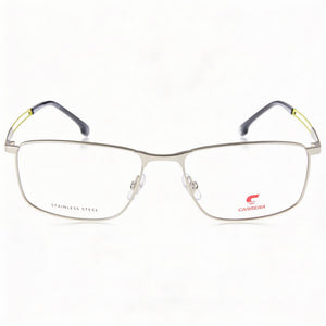 Carrera 8900 Rectangle Eyeglasses Unisex — side view, Matte Palladium Green temples