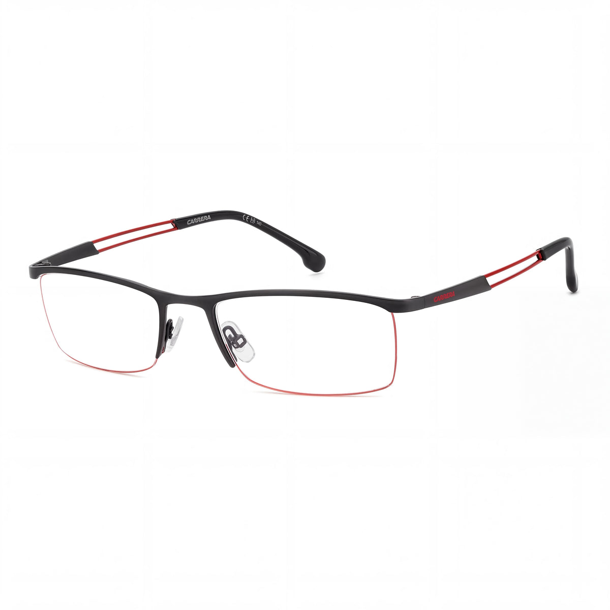Carrera 8901 Black Red Rectangle Eyeglasses for Men, 54mm, Photo 1