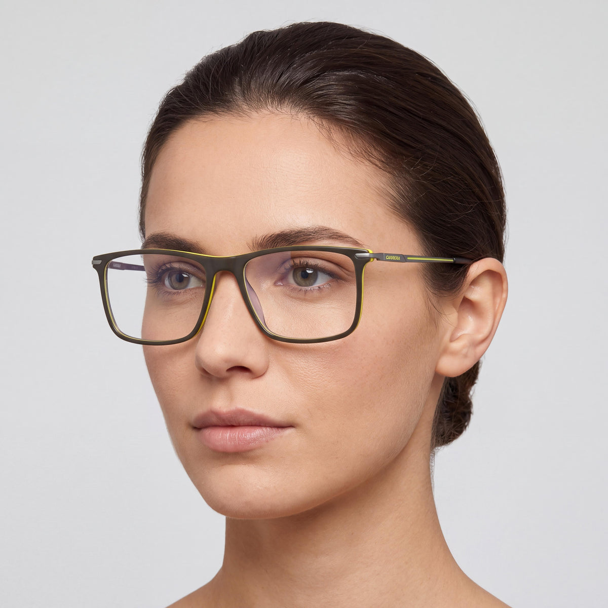 Carrera 8905 Grey Yellow Rectangle Eyeglasses for Women, 54mm, Photo 3