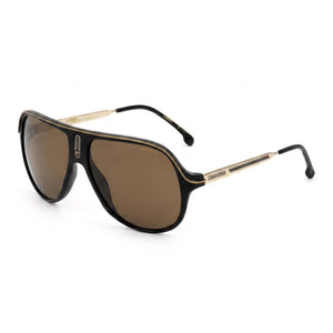 Carrera Black Aviator Sunglasses Unisex, Gold lens