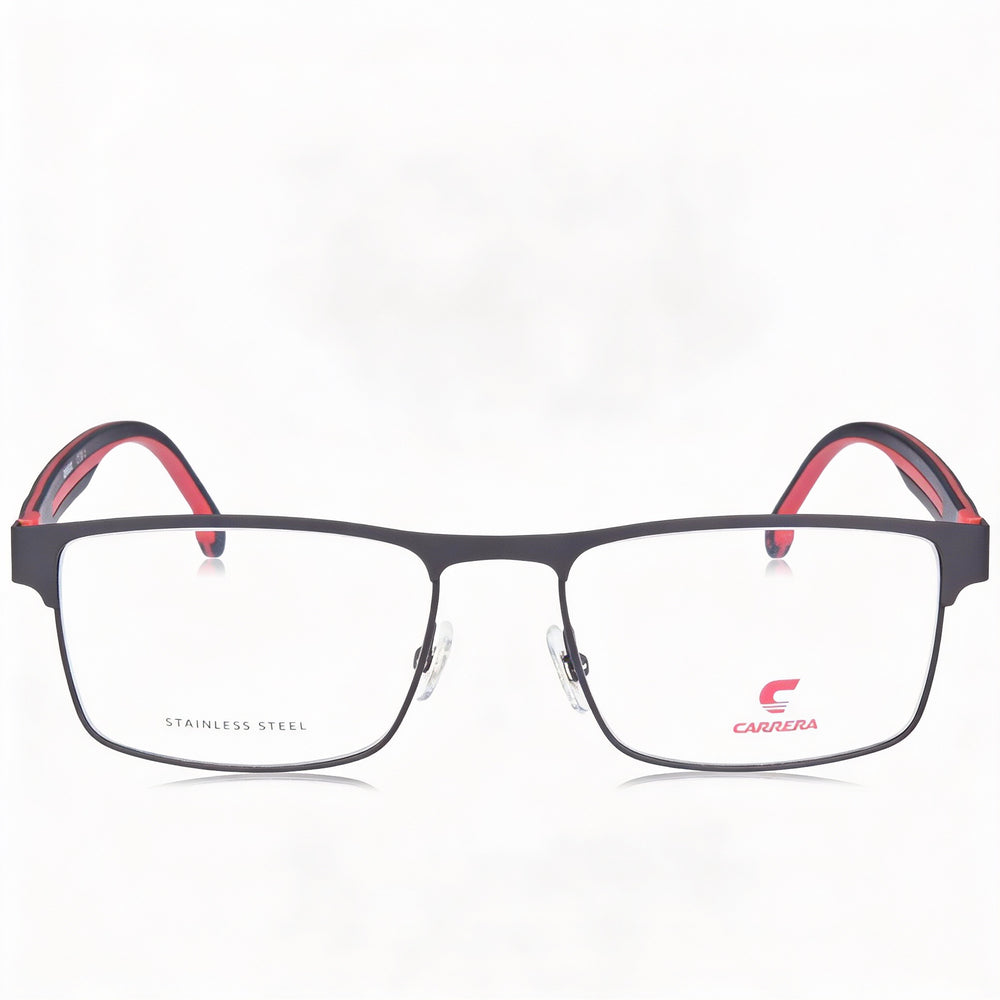 Carrera Rectangle Eyeglasses for Men — front view, Alloy Steel