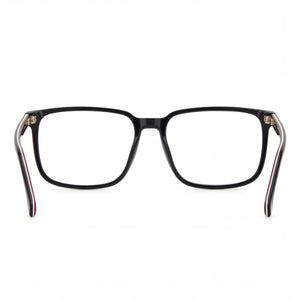 Carrera Rectangle Eyeglasses Women — side view, Black Light Acetate temples