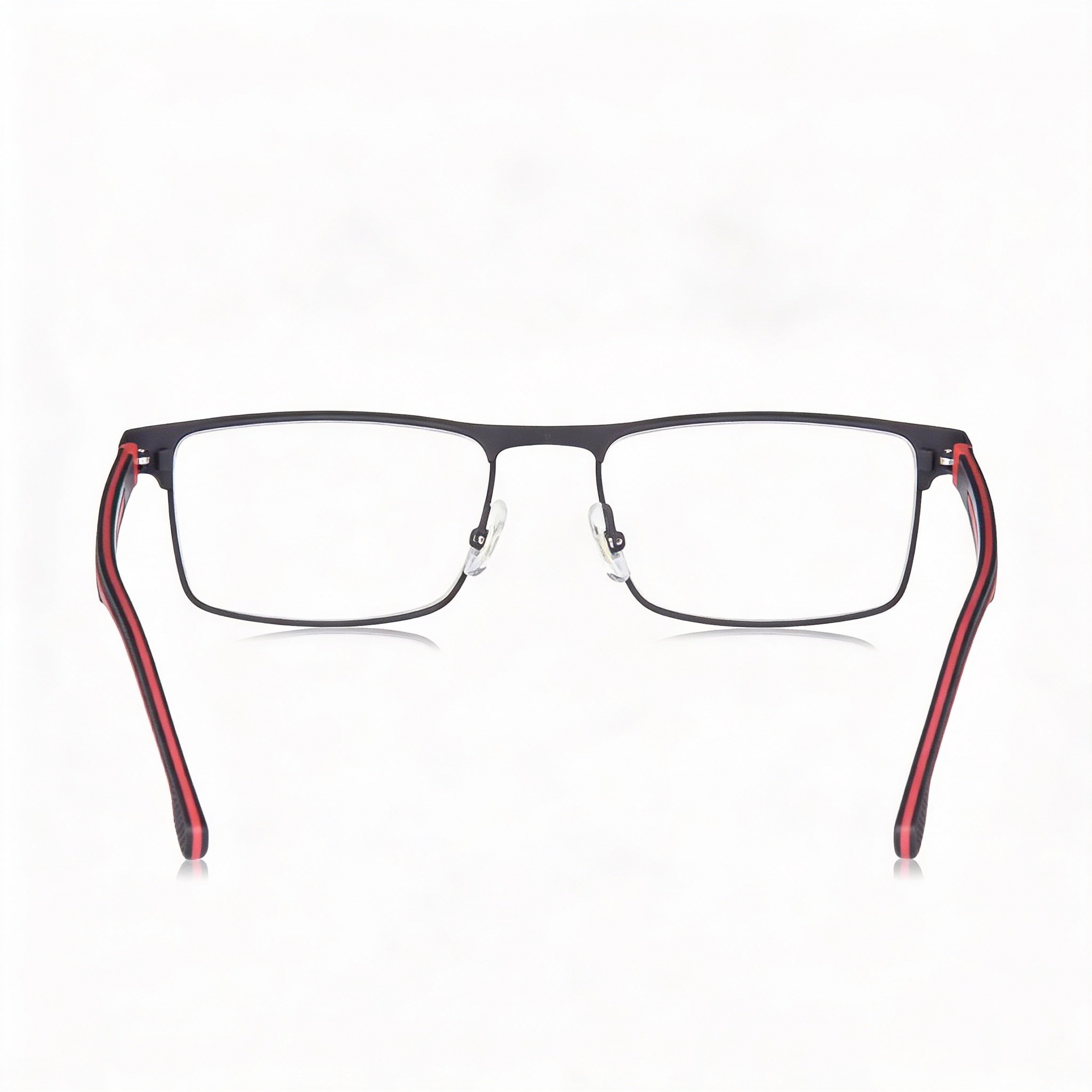 Gafas rectangulares Carrera negras y rojas para hombre, aleación de acero de 55 mm, Photo 3