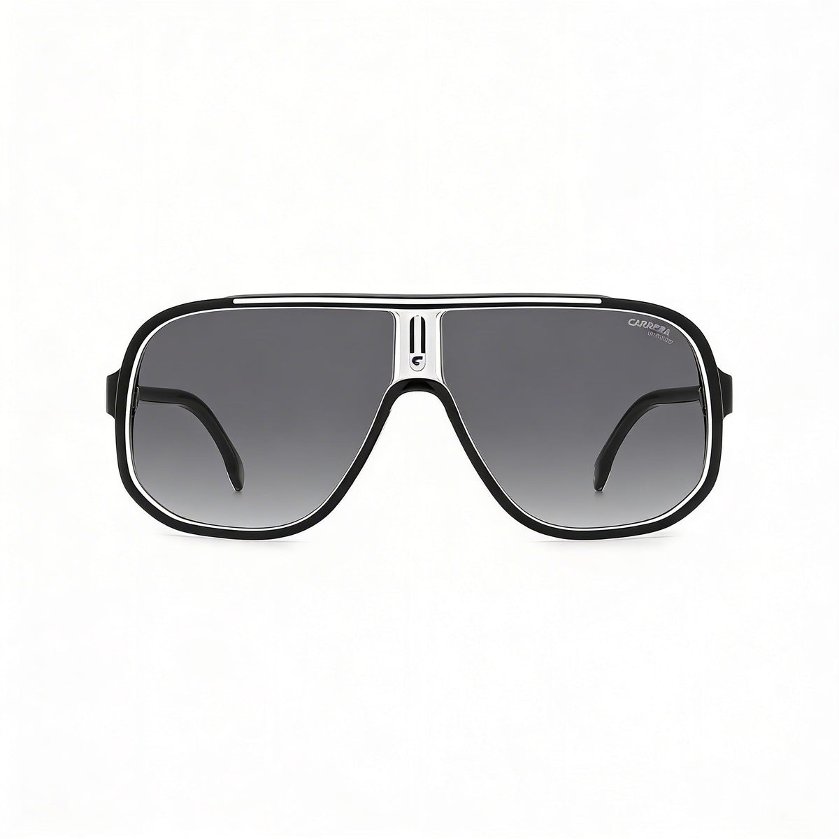 Gafas de sol Carrera modernas unisex con montura y lentes de poliamida en blanco y negro, con protección UV y no polarizadas, 63mm, Photo 2