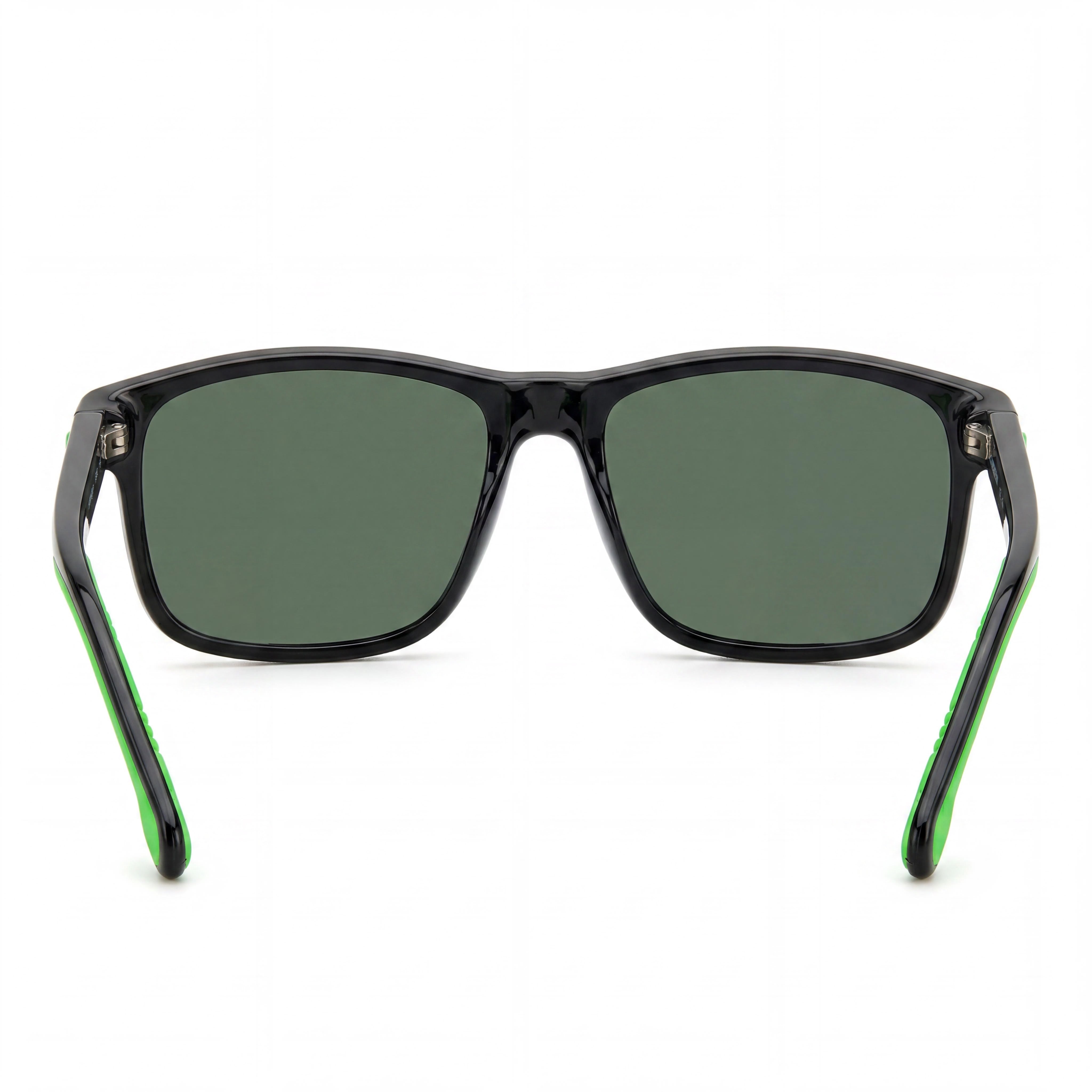 Carrera Casual Unisex Negro Verde Montura Verde Lente Multicapa Poliamida Protección UV No Polarizada 54mm, Photo 4