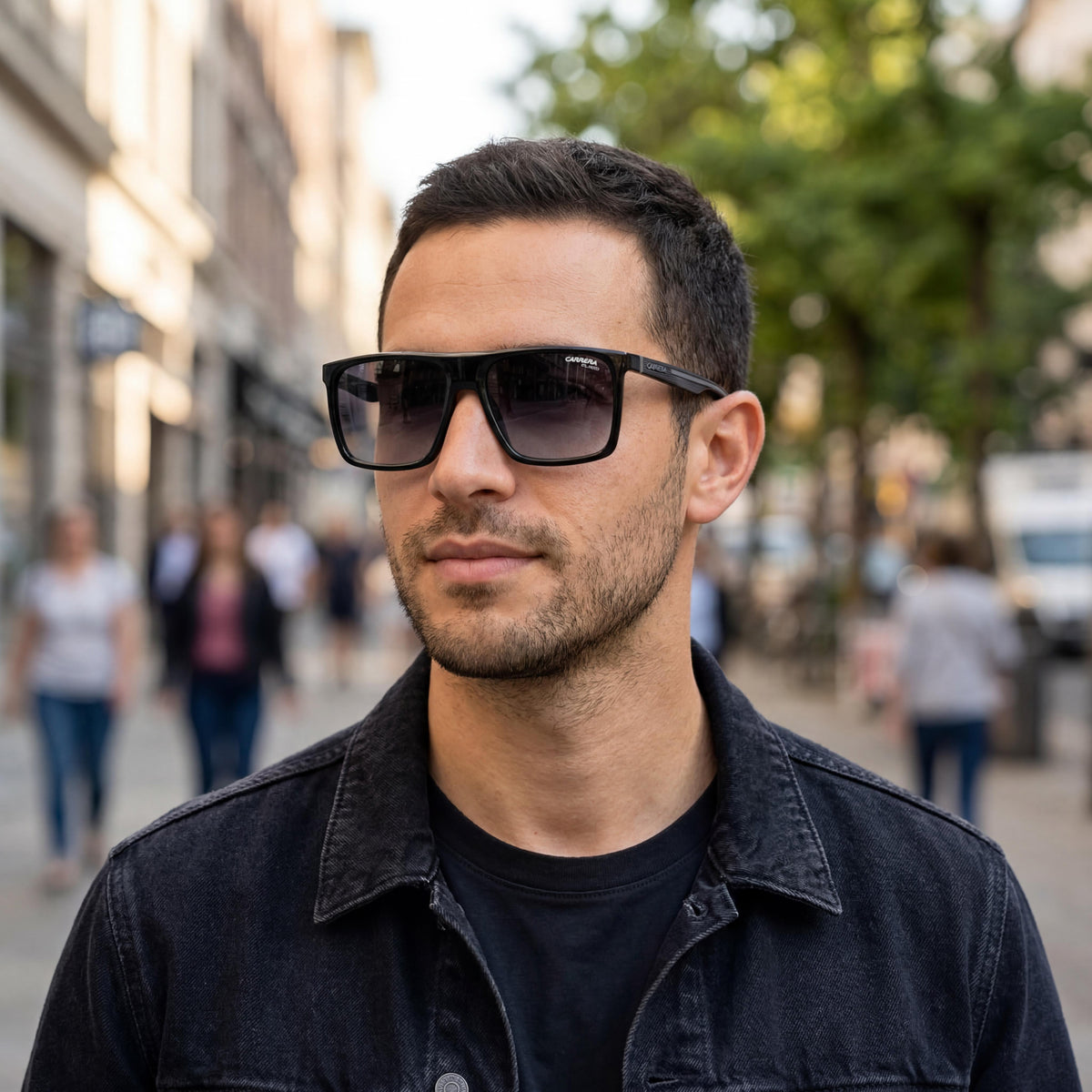 Gafas de sol rectangulares Carrera 4019/S para hombre, negras, 58 mm, Photo 4