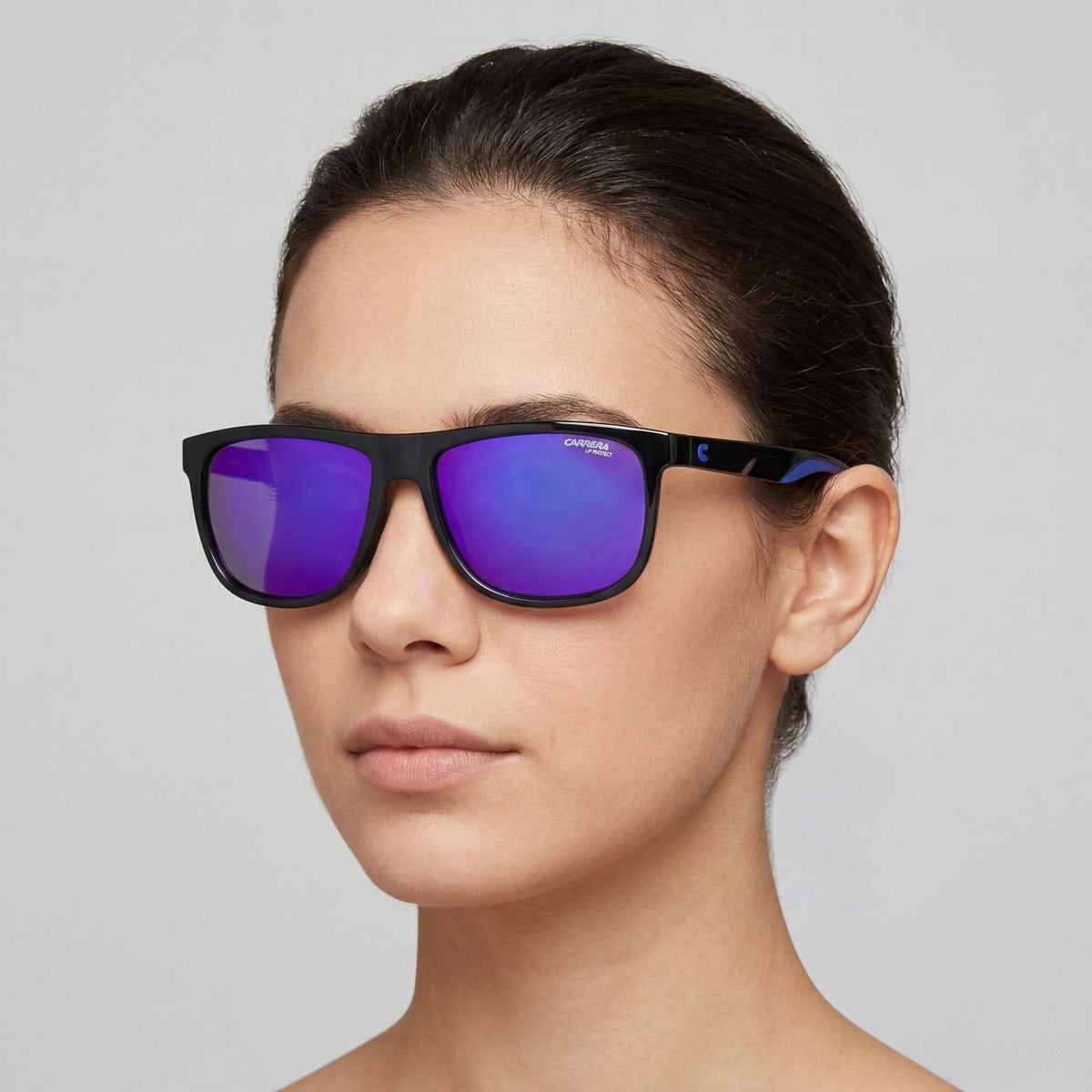 Carrera 8059/S Black Blue Square Sunglasses for Women, 58mm, Photo 5