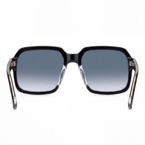 Carrera Victory C 08/S Square Square Sunglasses Women — side view, Non-Polarized Dark Blue Shaded lens
