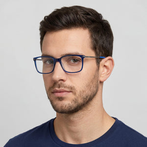 Carrera Rectangle Eyeglasses for Men — interior view, Polycarbonate demo lenses
