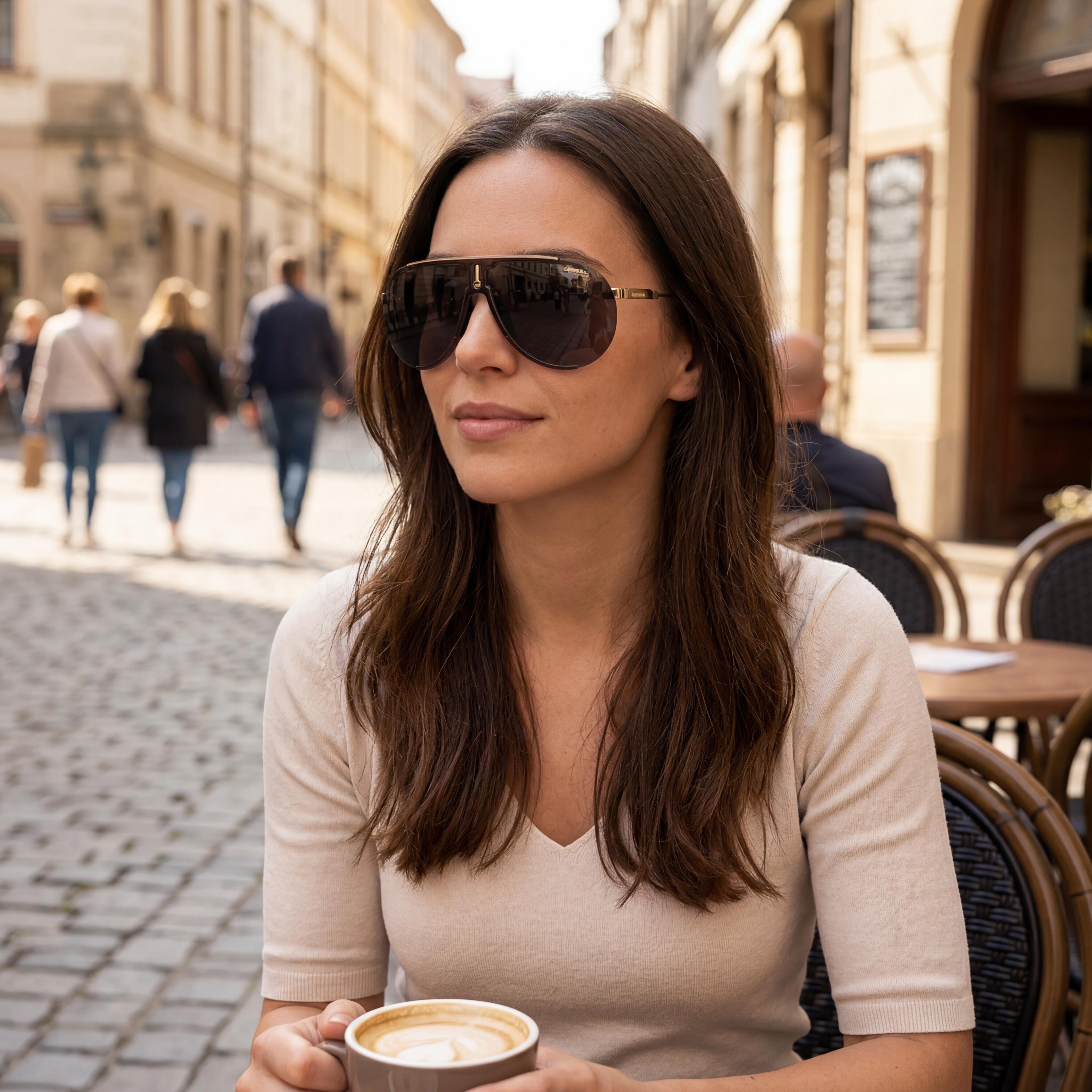 Carrera Black Gold Aviator Sunglasses Unisex, Photo 5