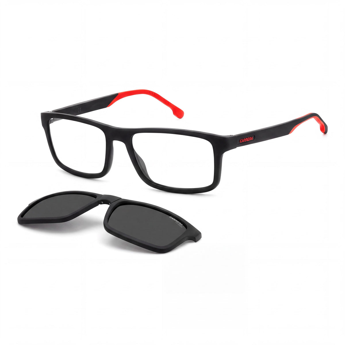 Carrera Ca 8057/Cs Matt Black Rectangle Sunglasses for Men, 55mm, Photo 1