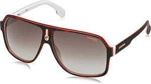Carrera CA1001/S Brown/White Aviator Sunglasses for Men, Brown Gradient lens