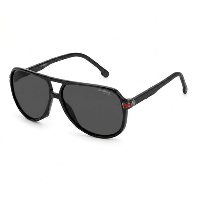 Carrera CA1045/S Black with gold detailing Aviator Sunglasses Unisex, Grey lens