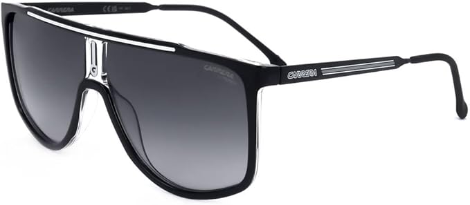 Carrera CA1056/S Black Square Sunglasses for Men, Dark Grey Gradient lens