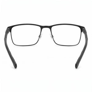 Carrera Carduc 014 Rectangle Eyeglasses Unisex — side view, Black Alloy Steel temples