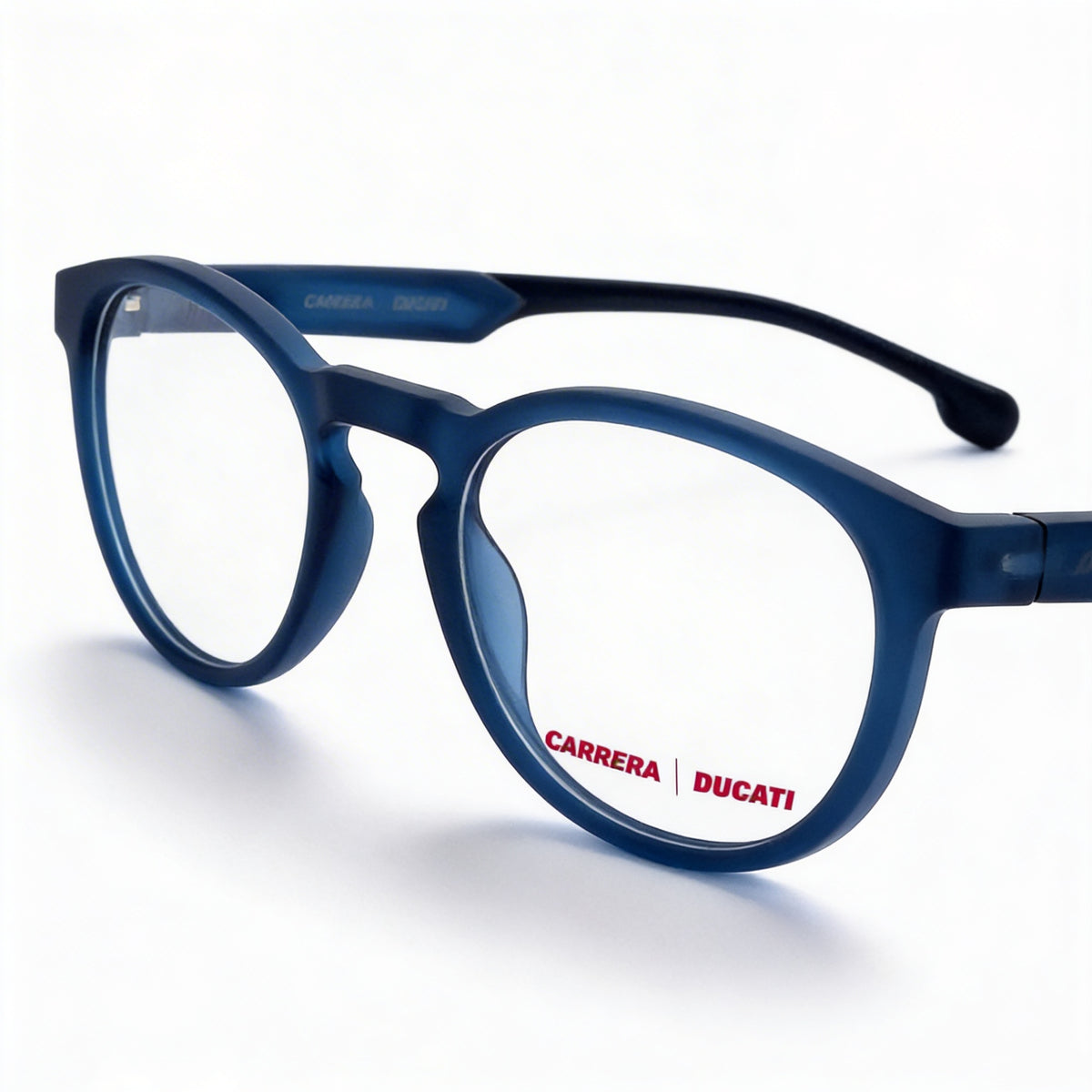 Gafas graduadas unisex Carrera CARDUC 019 redondas, azul mate y negro, 50 mm, Photo 2