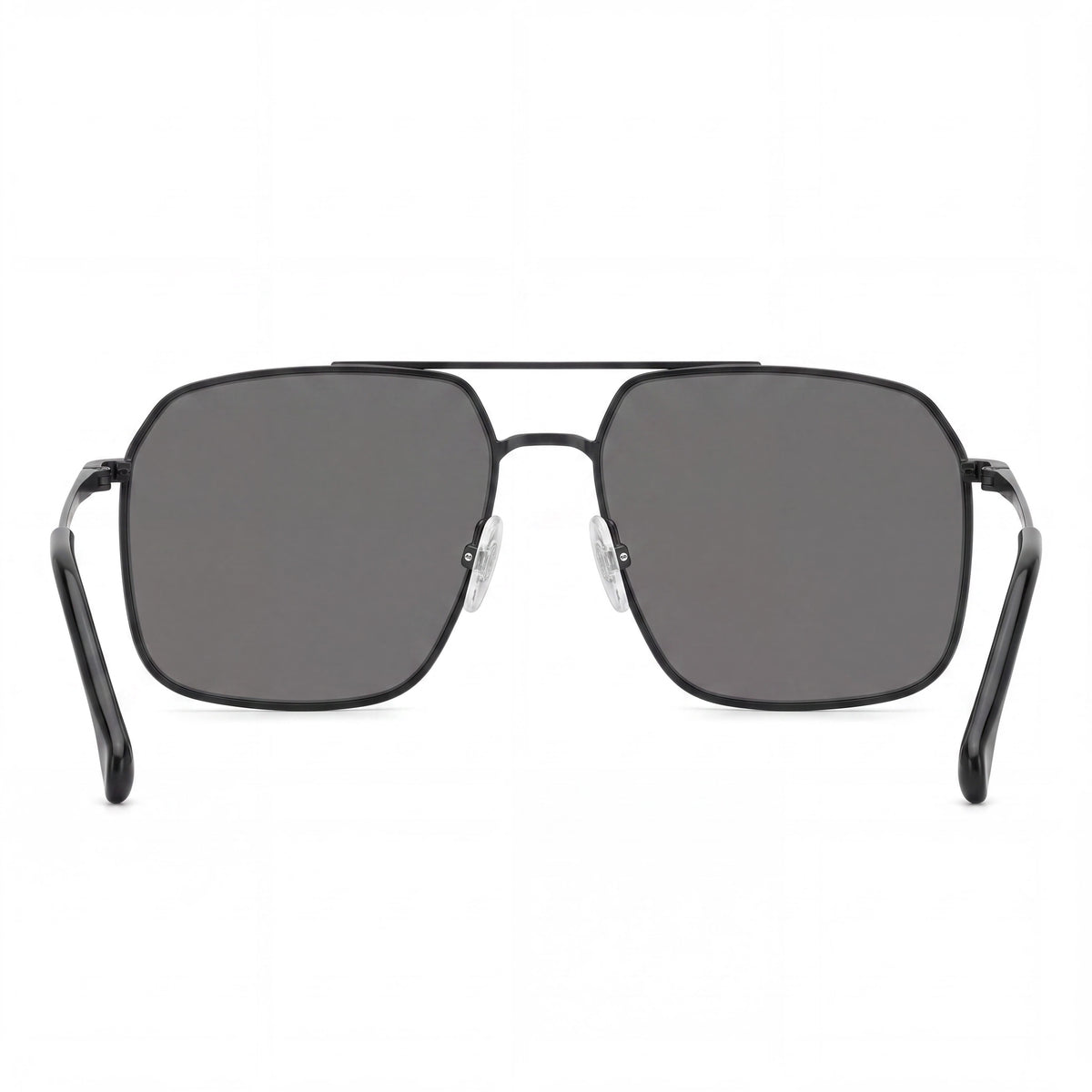 Carrera Casual Gafas de sol para hombre de acero inoxidable negro mate con lentes polarizadas grises UV 400 59-16-145, Photo 3