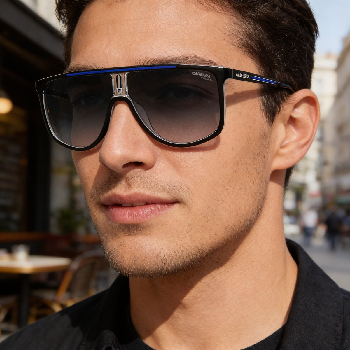 Carrera Casual Black Blue Aviator Sunglasses for Men, 61mm, Photo 4