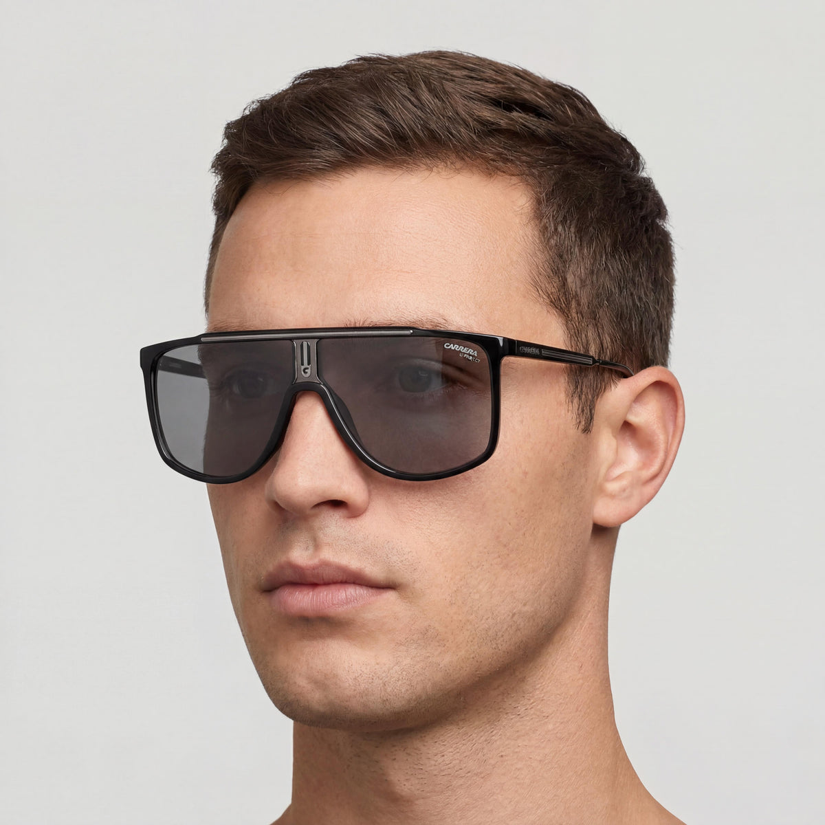 Carrera Casual Black Grey Rectangle Sunglasses for Men, 61mm, Photo 4