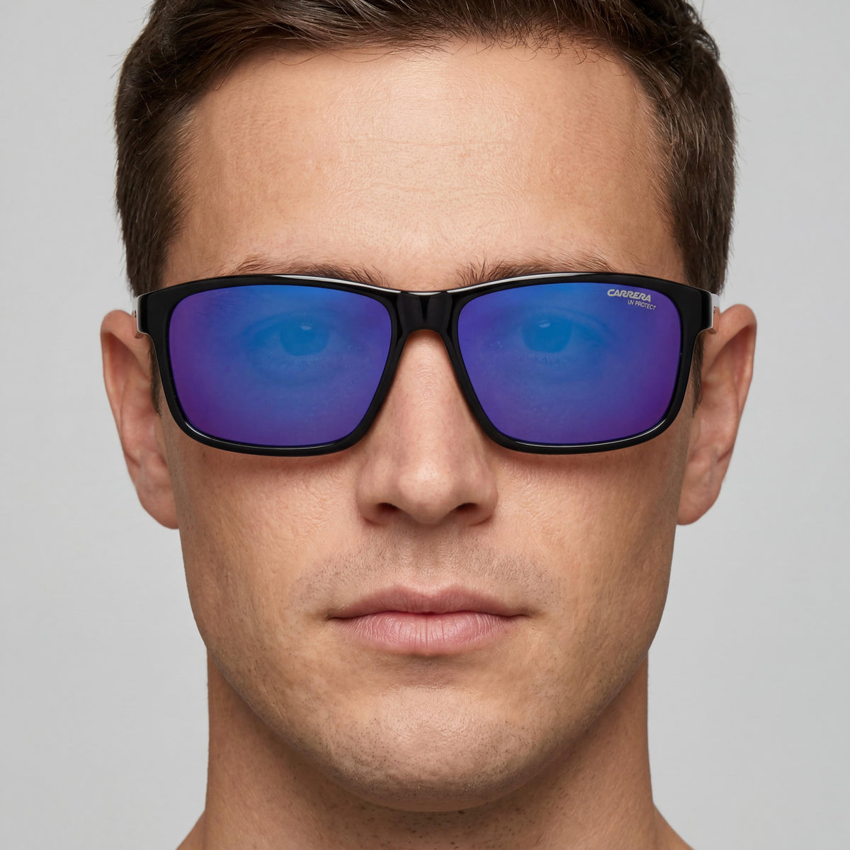 Gafas de sol rectangulares Carrera Casual en negro y azul, unisex, 54 mm, Photo 4