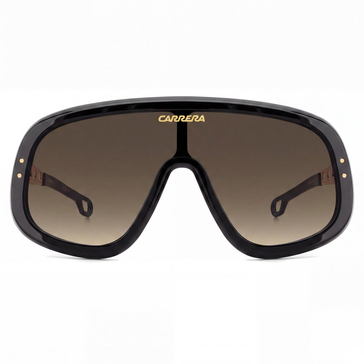 Gafas de sol unisex Carrera Casual con escudo negro y dorado, Photo 2
